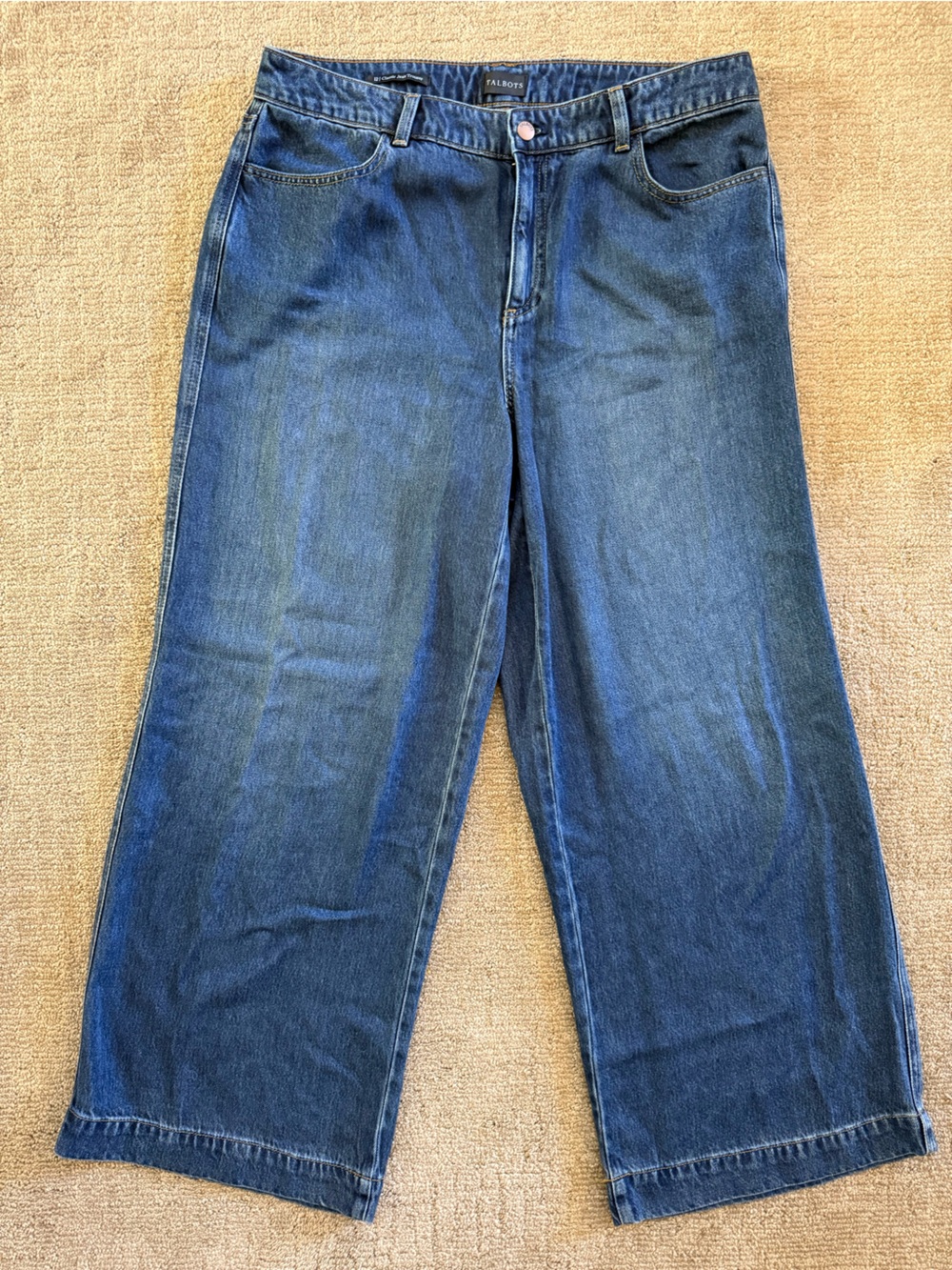 Talbots classic jean trousers wide leg jeans size 12